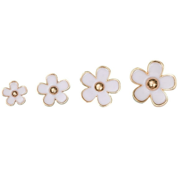 Pink Flower Car Decor,4pcs Pink Daisy Air Vent Clips Car Air Fresheners,4 Sizes Flowers Dashboard Decorations Accessories for Women,Girly Refillable Diffuser