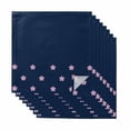 thumbnail image 1 of Pink Flower Cloth Napkins, Japanese Style Floral Navy Blue Washable and Reusable Dinner Napkins Set of 8, Table Napkin for Kitchen Party Birthday Wedding Hotel Housewarming 20"x20", 1 of 8