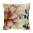 thumbnail image 1 of Pink Flower Decorative Throw Pillow Covers Set of , Floral Spring Cushion Case Decor, Bloom with Grace Home Decoration for Sofa Couch, 1 of 5