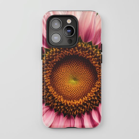 Pink Flower Design For All iPhone Series Protective Phone Case Nature Photography Pink Orange