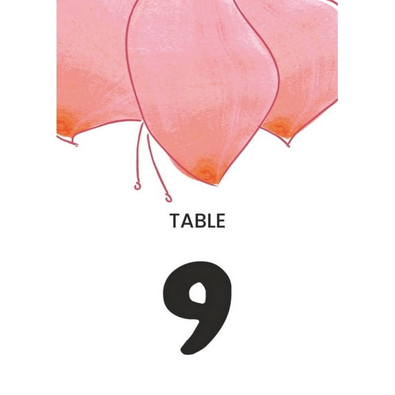 Pink Flower Design Table Number Cards Double Sided Party Table Numbers for Reception Baby Shower Anniversary Birthday Bridal Party 4x6 100 Pcs