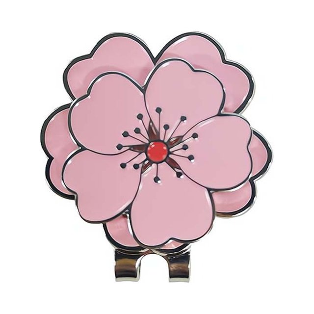 Pink Flower Golf Hat Clip Hat Marker Golf Putting Alignment