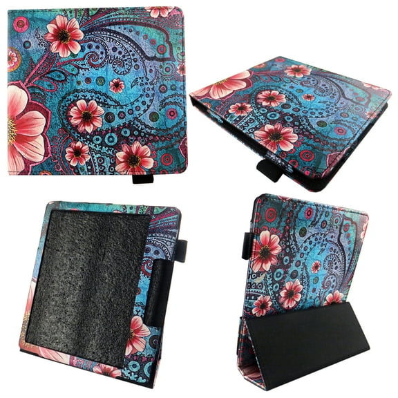 Pink Flower Paisley Case for All-New Kindle Oasis 7 Inch (10th Gen, 2019 Release) - Premium Lightweight PU Leather Slim Sleeve Cover Auto Sleep/Wake for Amazon Kindle Oasis 2019 E-Reader with Stylus