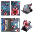 thumbnail image 1 of Pink Flower Paisley tablet case 7 inch for RCA Voyager 2 7" 7inch android tablet cases 360 rotating slim folio stand protector pu leather cover travel e-reader cash slots, 1 of 2