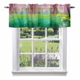 thumbnail image 1 of Pink Flower Tree Valance Curtain for Windows Small Boat Oil Painting Spring Plant Rod Pocket Curtain Valances Short Window Treatments Panels for Kitchen Bathroom Laundry Room Basement 60 x 18 Inch, 1 of 9
