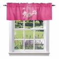 thumbnail image 1 of Pink Flower Valance Curtain for Windows Ribbons Caring For Breast Cancer Simple Rod Pocket Curtain Valances Short Window Treatments Panels for Kitchen Bathroom Laundry Room Basement 42 x 12 Inch, 1 of 9