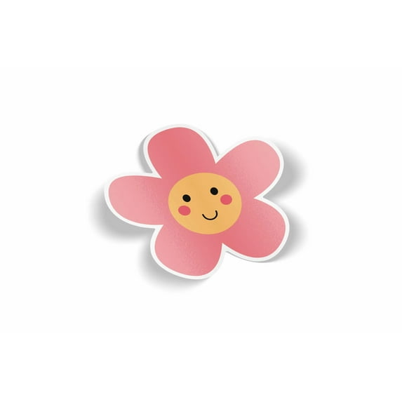 Pink Flower Waterproof Sticker