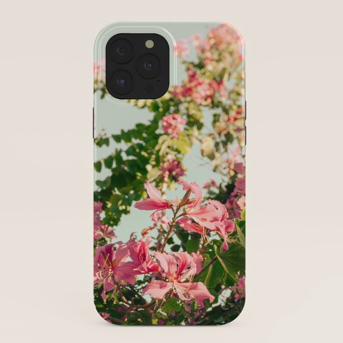 Pink Flowering Branches Tough Case for Apple iPhone, Polycarbonate ...