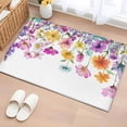 thumbnail image 1 of Pink Flowers 2'x3' Washable Rug, Spring Floral Elegant Pastoral Watercolor Non-Slip Soft Doormat Area Rugs for Entrance Bathroom Bedsides, Carpet for Kitchen Bedroom, Entryway Floor Mat, 1 of 9