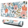 thumbnail image 1 of Pink Flowers and Blue Leaves Desk Mouse Pad Pad Mouse Waterproof Non Slip for Office Home Work Gaming Desktop Tables Mousepad Rubber Base Mousepad with Stitched Edges 35.4x15.7inches, 1 of 7
