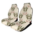 thumbnail image 1 of Pink Flowers Cream Background Pattern Car Seat Covers Front Seats Universal Fit for Cars SUV Truck Auto Interior Accessories, 1 of 3