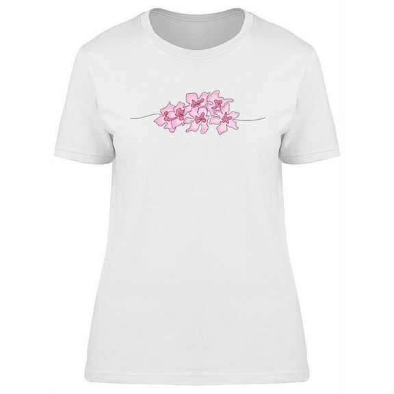 Pink Flowers Design T-Shirt Women -Image by Shutterstock, Female 3X-Large