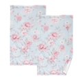 thumbnail image 1 of Pink Flowers Floral 2 PCs Cotton Hand Towels Absorbent Face Towel Soft Breathable Towel Set for Bathroom Kitchen Hotel Gym Decoration, 1 of 8