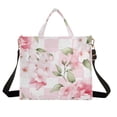 thumbnail image 1 of Pink Flowers Grids Corduroy Tote Bag Handbag Large Messenger Bag Shoulder Crossbody Zipper Bag Purse, 1 of 8