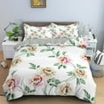 thumbnail image 1 of Pink Flowers King Bedding Set Luxury tic Floral Duvet Cover Women Girl Quilt Cover 2/3pcs Polyester Comforter Cover, 1 of 5