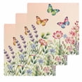 thumbnail image 1 of Pink Flowers Kitchen Dish Towels for Drying Dishes Set of 3, Spring Floral Butterfly Elegant Pastoral Botanical Waffle Weave Microfiber Hand Tea Bathroom Towels Quick Dry & Absorbent Towel 12x12, 1 of 7