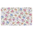 thumbnail image 1 of Pink Flowers Linen Non-slip Floor Mat, Entryway Doormat Durable Low-Profile Mat Home Decor, Throw Rugs Washable Kitchen Bathroom Laundry Bedroom Living Room Door Mat 30x17in, 1 of 6