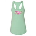 thumbnail image 1 of Pink Flowers Racerback Tank Women -Image by Shutterstock, Female Large, 1 of 4