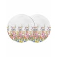 thumbnail image 1 of Pink Flowers Round 13 Inch Placemats Set of 2, Spring Floral Daisy Farmhouse Pastoral Botanical HeatResistant Non Slip Place Mats for Dining Table, Wipeable Kitchen Table Mats for Housewarming, 1 of 9