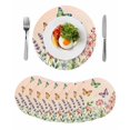 thumbnail image 1 of Pink Flowers Round 15 Inch Placemats Set of 8, Spring Floral Butterfly Elegant Pastoral Botanical HeatResistant Non Slip Place Mats for Dining Table, Wipeable Kitchen Table Mats for Housewarming, 1 of 9