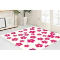 thumbnail image 1 of Pink Flowers Rug, Flowers Rug, Nursey Rugs, Botanical Rug, Area Rug, Soft Rug, Thick Rug, Bath Rug, Bridesmaid Gift, Kitchen Rug, Car Mat, 2.6'x5' - 80x150 cm, 1 of 5