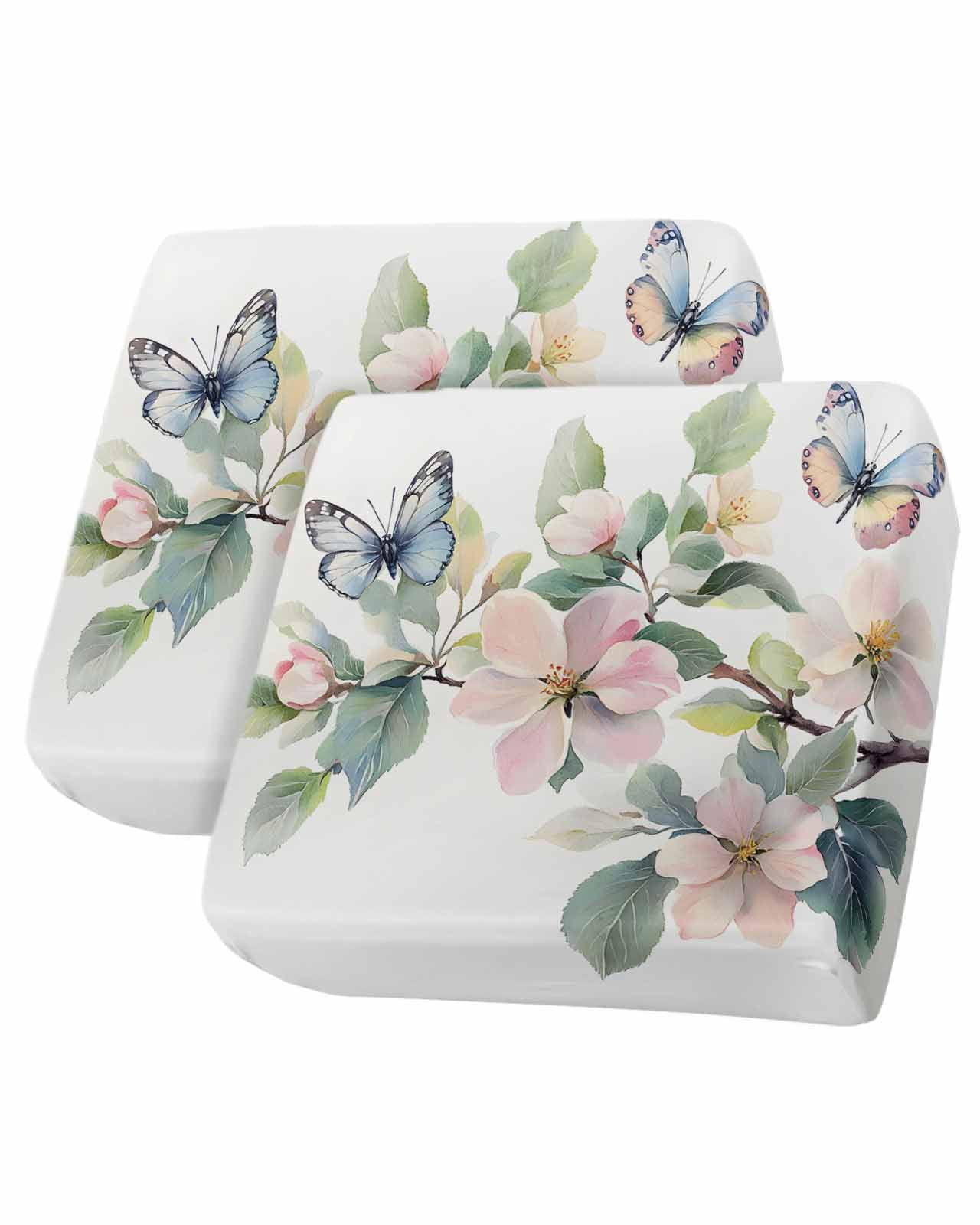 Pink Flowers Sofa Couch Cushion Covers Washable, Removable Stretchable ...