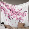 thumbnail image 1 of Pink Flowers Tapestry for Bedroom Wall Hanging Tapestry, Pastoral Botanical Blossom Tree Branches Ceiling Backdrop Tapestries Poster Blanket Wall Decor for Teens Room Living Room Dorm 59" x 90", 1 of 8