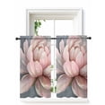 thumbnail image 1 of Pink Flowers Tier Curtains 45 Inch Length,Sheer Curtains for Bedroom Living Room Window Spring Country Pastoral Botanical Floral Small Half Window Kitchen Curtains & Drapes 27.5"x45" 2 Panels, 1 of 6