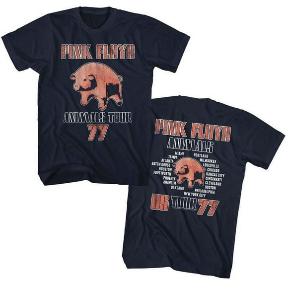 Pink Floyd Animals 77 Navy Adult T-Shirt 3Xlt ***F&B***