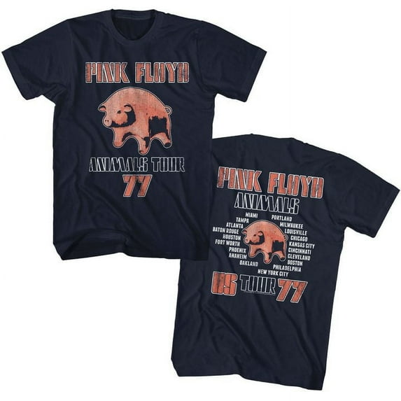 Pink Floyd Animals 77 Navy Adult T-Shirt Xlt ***F&B***