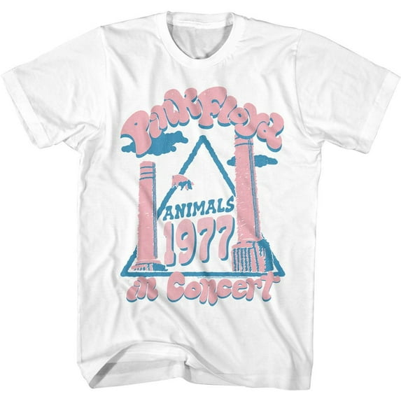 Pink Floyd Animals Concert White Adult T-Shirt