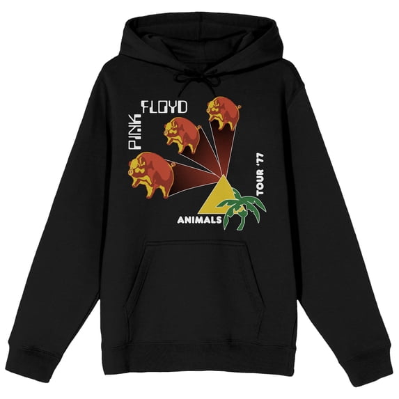 Pink Floyd Animals Tour 77 Long Sleeve Men's Hooded Sweatshirt-XS