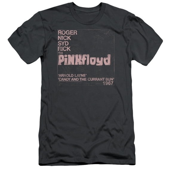 Pink Floyd Arnold Layne Adult 30/1 T-Shirt Charcoal