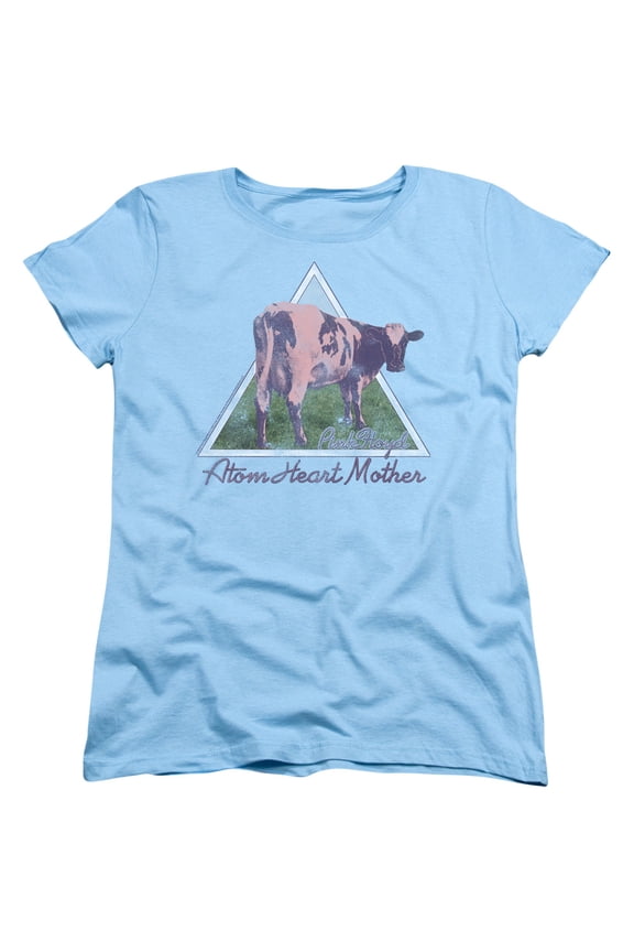 Pink Floyd Atom Mother Heart Pyramid Women's T-Shirt Light Blue