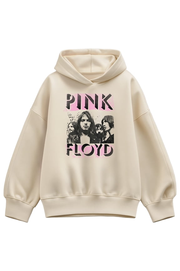- Band Pink Logo - Women's Oversized Fleece Hoodie Sweatshirt