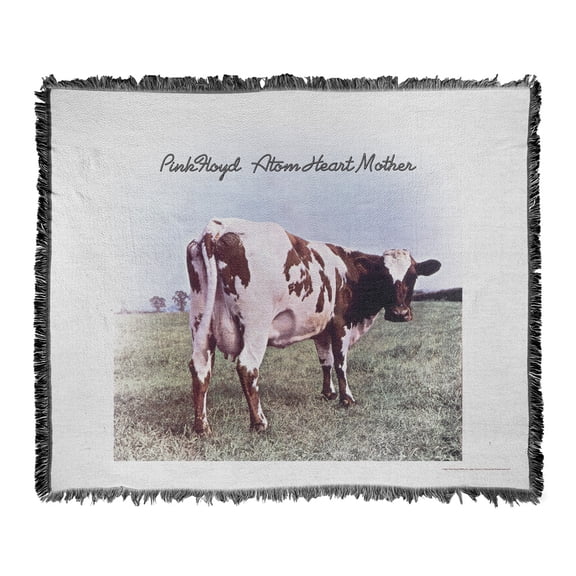 Pink Floyd Blanket, 50'x60' Atom Heart Mother Woven Tapestry Cotton Blend Fringed Throw