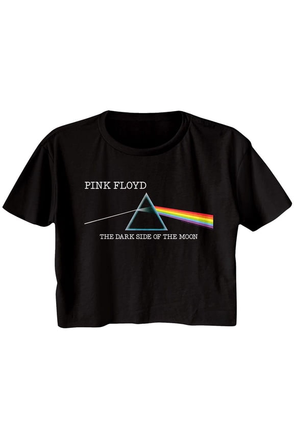 Pink Floyd DSOTM Redux Black Junior Women's Festival Cali Cropped T-Shirt