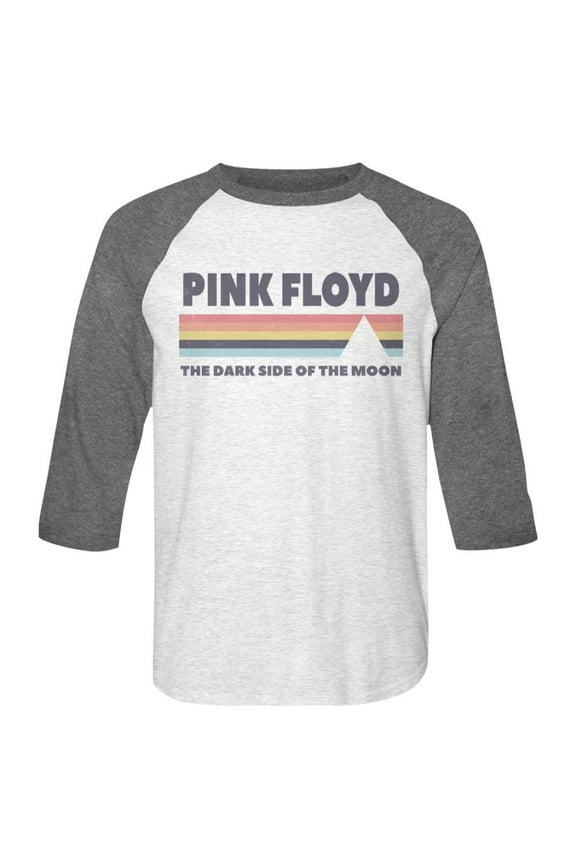 Pink Floyd English Rock Band Dark Side of The Moon Image Adult 3/4 Sleeve Raglan Shirt