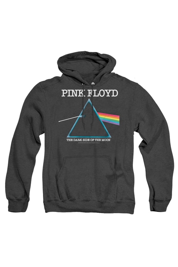Pink Floyd Dark Side Cover Unisex Adult Pull-Over Heather Hoodie, Black, Small