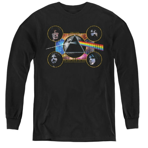 Pink Floyd Dark Side Heads Youth Long Sleeve T-Shirt Tee Black