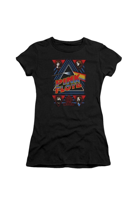 Pink Floyd - Dark Side - Juniors Teen Girls Cap Sleeve Shirt - Small
