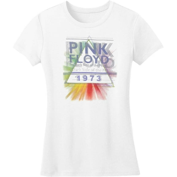 Pink Floyd Dark Side Mist Juniors Junior Top Medium White