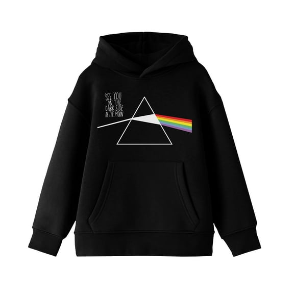 Pink Floyd Dark Side Of The Moon Album Art Boy's Black Sweatshirt-Large
