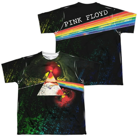 Pink Floyd - Dark Side Of The Moon (Front/Back Print) - Youth Short Sleeve Shirt - Large