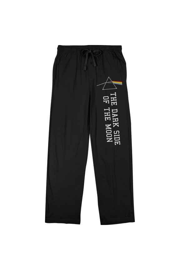 Pink Floyd Dark Side Of The Moon Men's Black Sleep Pajama Pants-Small