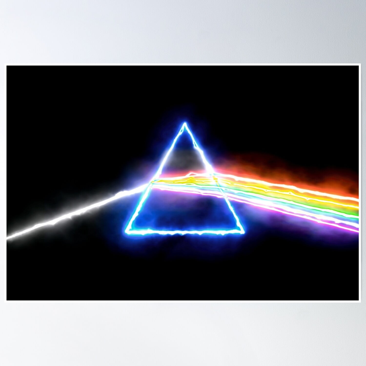 Floyd Color Pink Floyd Dark Side Of The Moon Style Prism Rainbow Colors Poster Wall ...
