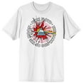 thumbnail image 1 of Pink Floyd Dark Side Of The Moon Sunburst Men's White T-shirt-Medium, 1 of 3