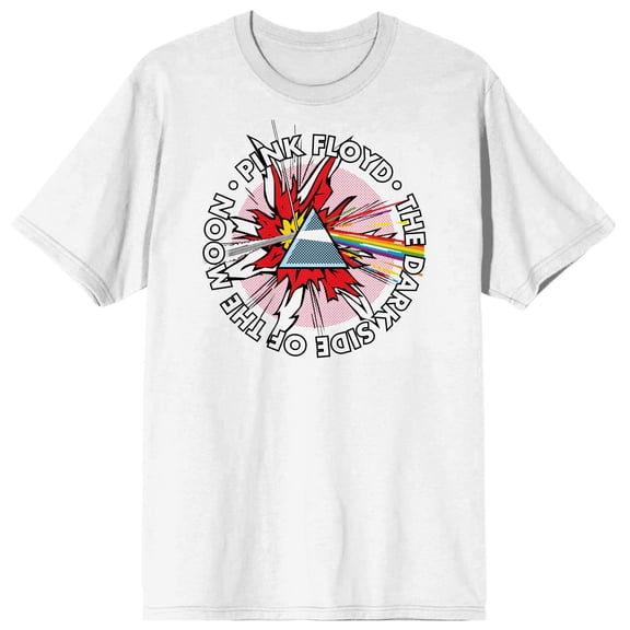 Pink Floyd Dark Side Of The Moon Sunburst Men's White T-shirt-Small
