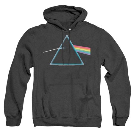 Pink Floyd Dark Side Prism Unisex Adult Pull-Over Heather Hoodie, Black, Small