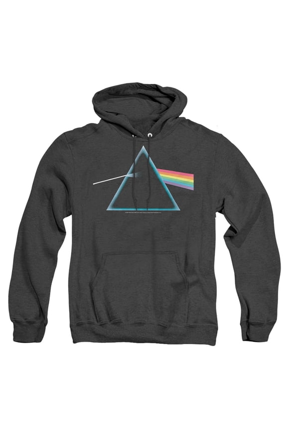 Pink Floyd Dark Side Prism Unisex Adult Pull-Over Heather Hoodie, Black, Small